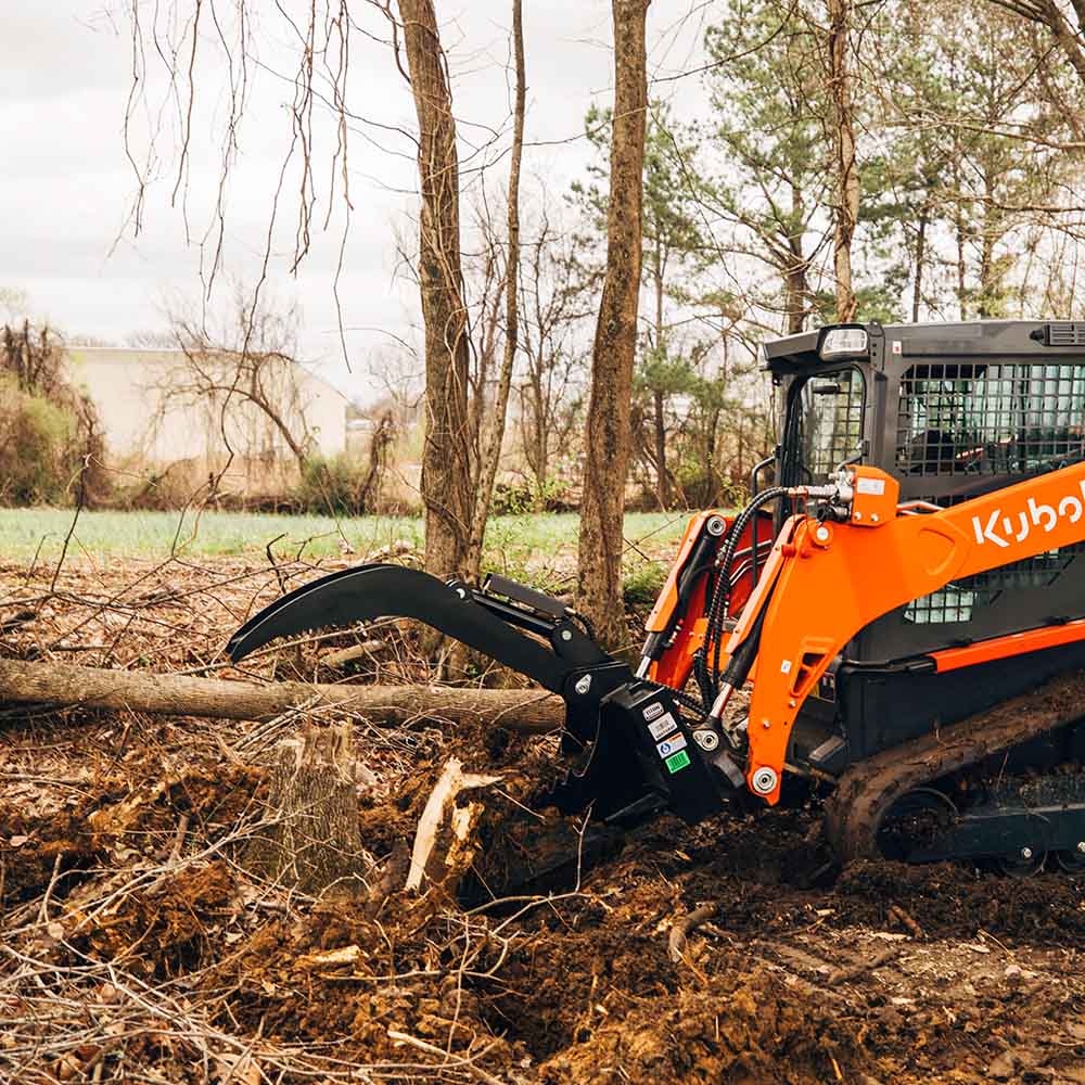Titan Attachments Extreme Duty Stump Bucket Grapple | Overall Width 46" Inches | Hydraulic Flow 11-20 GPM | For Skid Steer