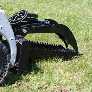Titan Attachments Extreme Duty Stump Bucket Grapple | Overall Width 46" Inches | Hydraulic Flow 11-20 GPM | For Skid Steer