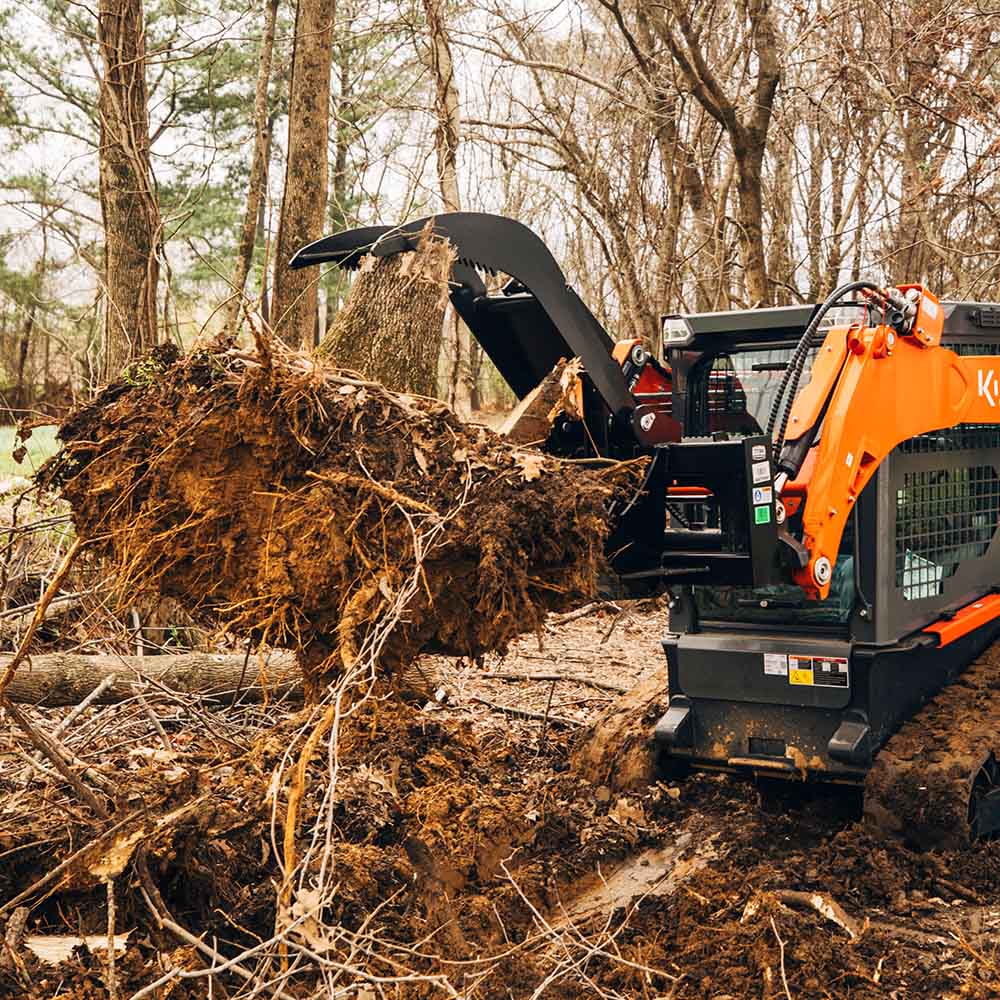 Titan Attachments Extreme Duty Stump Bucket Grapple | Overall Width 46" Inches | Hydraulic Flow 11-20 GPM | For Skid Steer