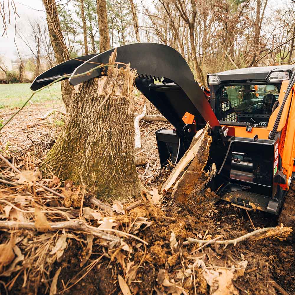 Titan Attachments Extreme Duty Stump Bucket Grapple | Overall Width 46" Inches | Hydraulic Flow 11-20 GPM | For Skid Steer