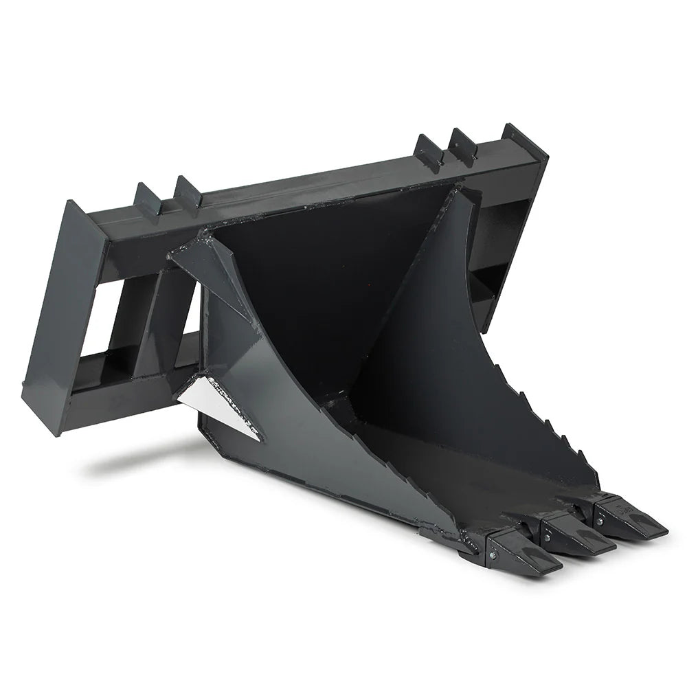 Titan Attachments Stump Bucket | Serrated 0.5" Blade | 45" Width | Oil Flow Range 12–22 GPM | For Skid Steer Loaders