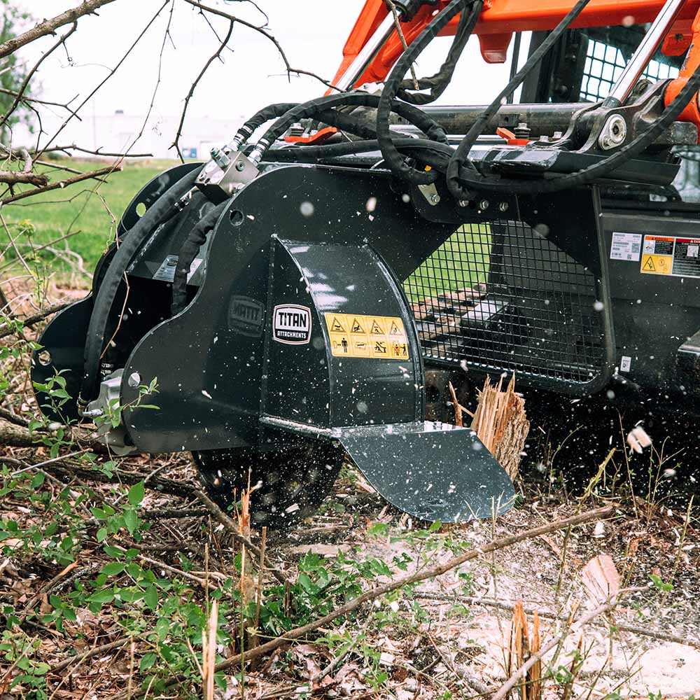 Titan Attachments Standard Duty Stump Grinder | 6.7" Cutting Depth | For Skid Steer