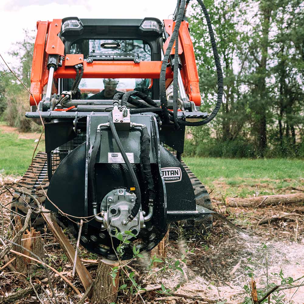 Titan Attachments Standard Duty Stump Grinder | 6.7" Cutting Depth | For Skid Steer