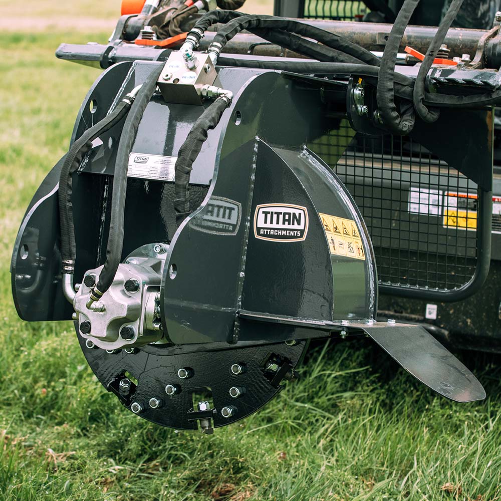 Titan Attachments Standard Duty Stump Grinder | 6.7" Cutting Depth | For Skid Steer