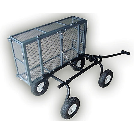 Field Tuff 3-in-1 Side Dump Wagon – 20" x 38", 800 lb Capacity | Towing Power 15–25 HP / 350cc+ | For ATVs, UTVs & Tractors