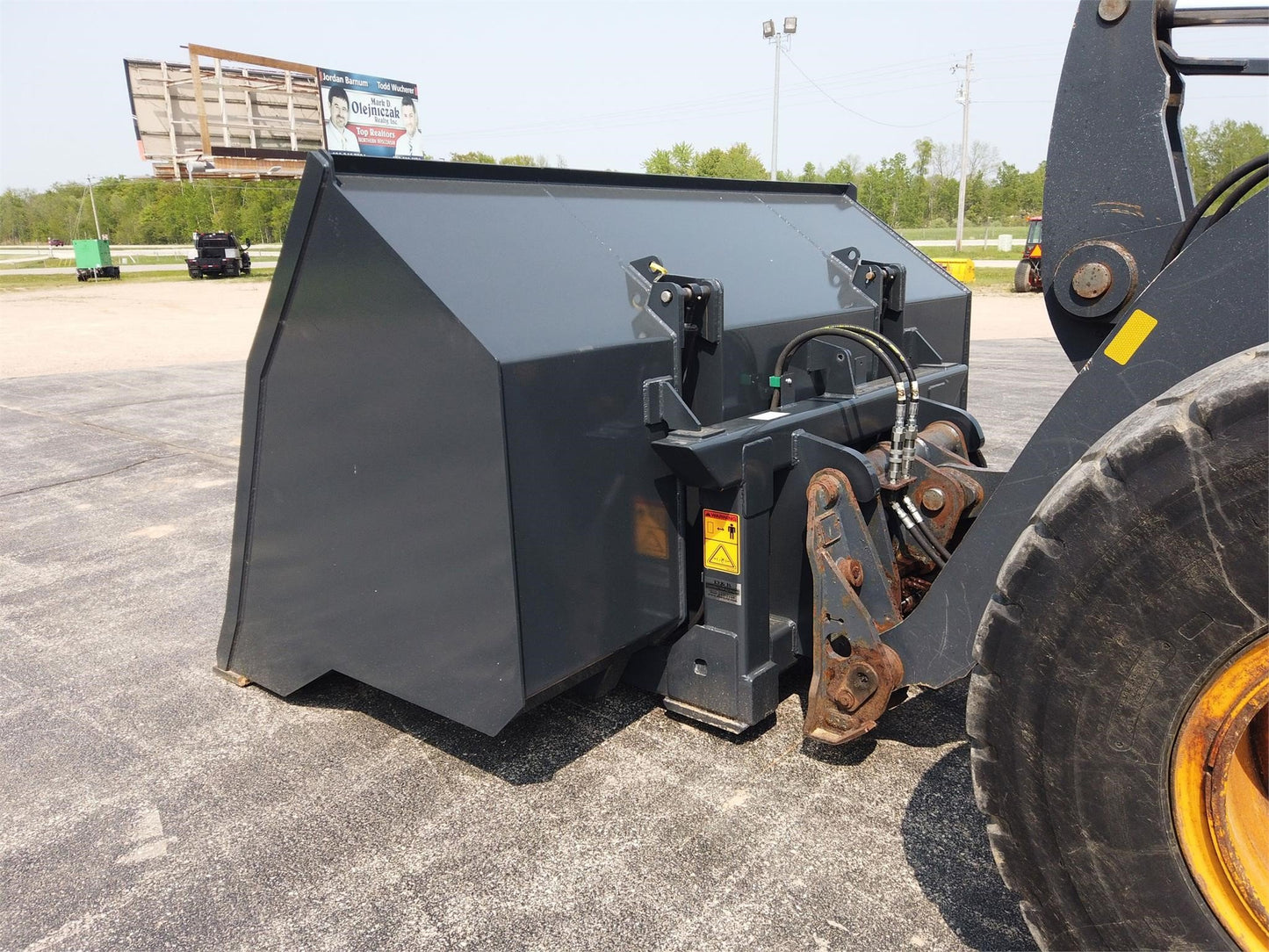 D & B Construction Equipment High Dump Roll Out Bucket | Standard 5yd & Narrow 4yd | Width 96" & 108" Inches | Capacity 4 & 5 YD | Horsepower 150 To 300 HP | For Loaders