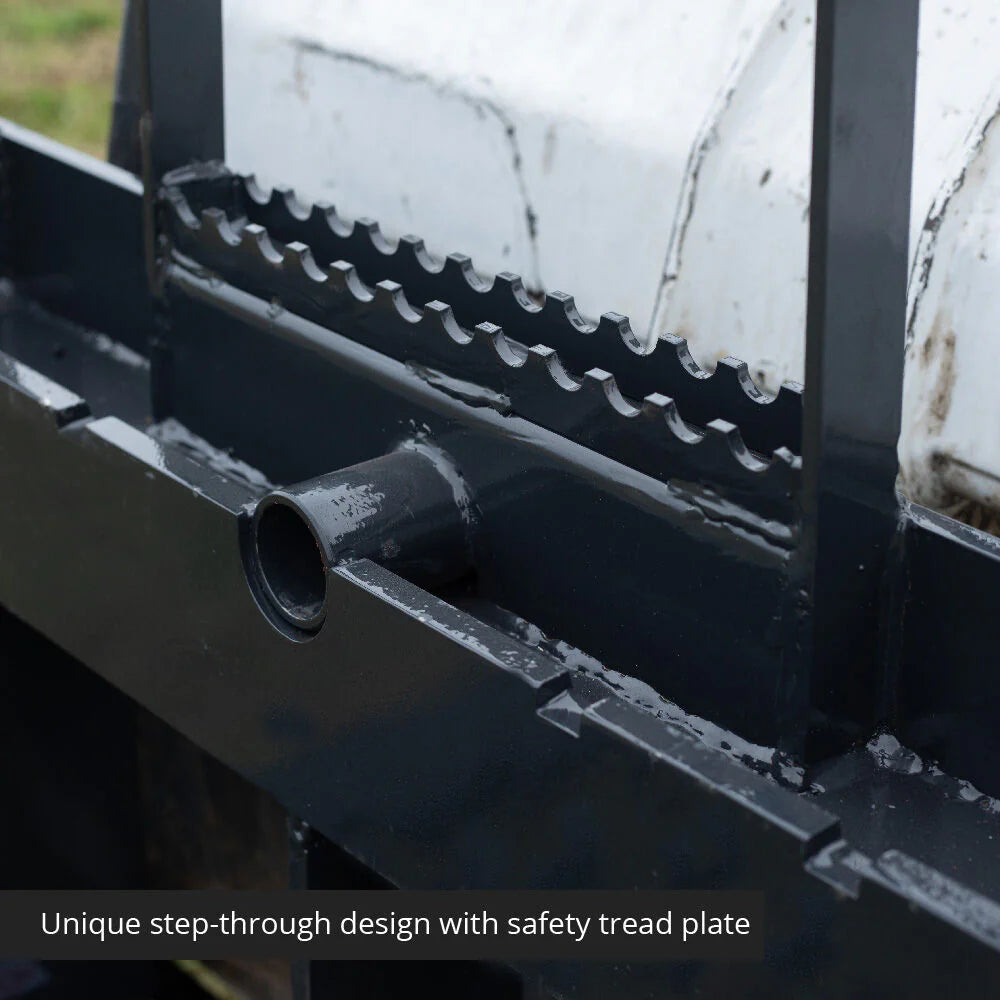 Titan Attachments Class 3 Step-Through Pallet Fork | 7,500 lb Frame | 48″–72″ Fork Blades | Oil Flow 10–25 GPM | For SSQA Skid Steers