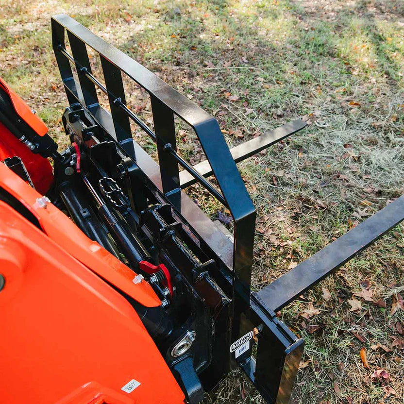 Titan Attachments Pro Series Pallet Fork Frame | Wide 72″ Design | Class II Fork Mount | 5,000 lb Center Load | Oil Flow: 12–18 GPM | For Skid Steers