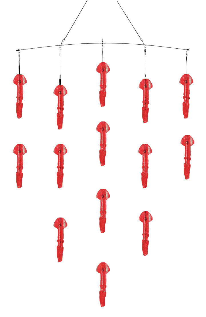 Fish Razr Tackle Spreader Bar W 14 Squid (Economy Style) | 36" Bar Length | 9' Squid Size