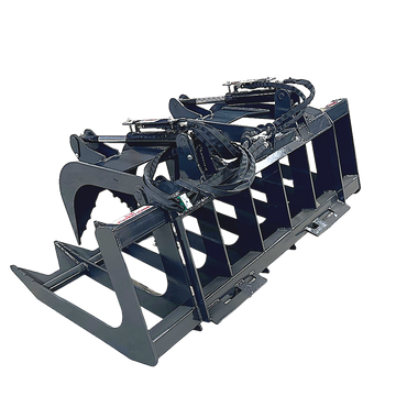 STOUT | Light Duty Brush & Root Grapple | 9" Tine Spacing | Model 66-9 | Width 66" Inches | Hydraulic Flow 15–25 GPM | For Skid Steer