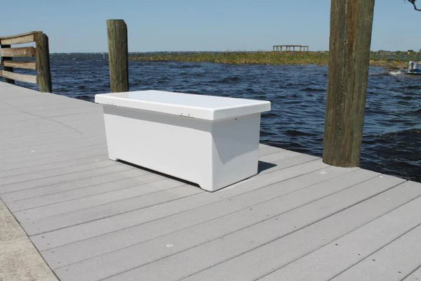 RIO MARINE CUSTOMS | Sea Line Dock Box | Model SLDB40 | 39" W x 16" H x 18" D | Standard Duty | Lightweight Storage | Universal Dock