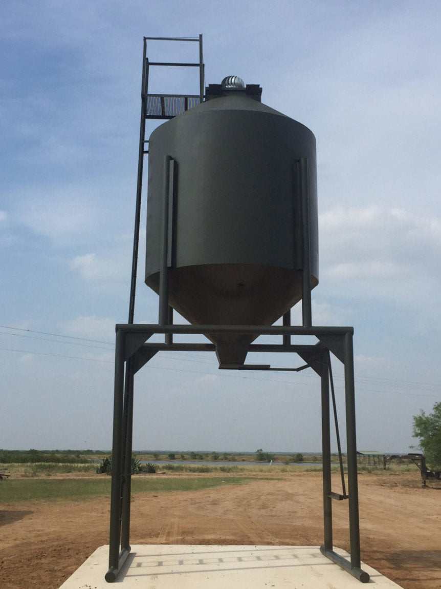 AWS Blind | Overhead Round Feed Bin | 14 & 28 Ton Silos | Gravity Flow | 10' Clearance | Heavy-Duty 10-Gauge Steel | For Ranches, Hunting Properties & Wildlife Management
