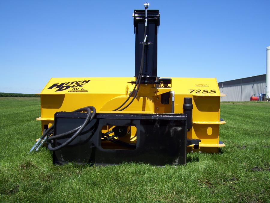 HitchDoc Hydraulic SnowBlower | Model HDS84SS | Width 84" inches | Oil Flow Range 11–35 GPM | For Extreme Duty Skid Steer
