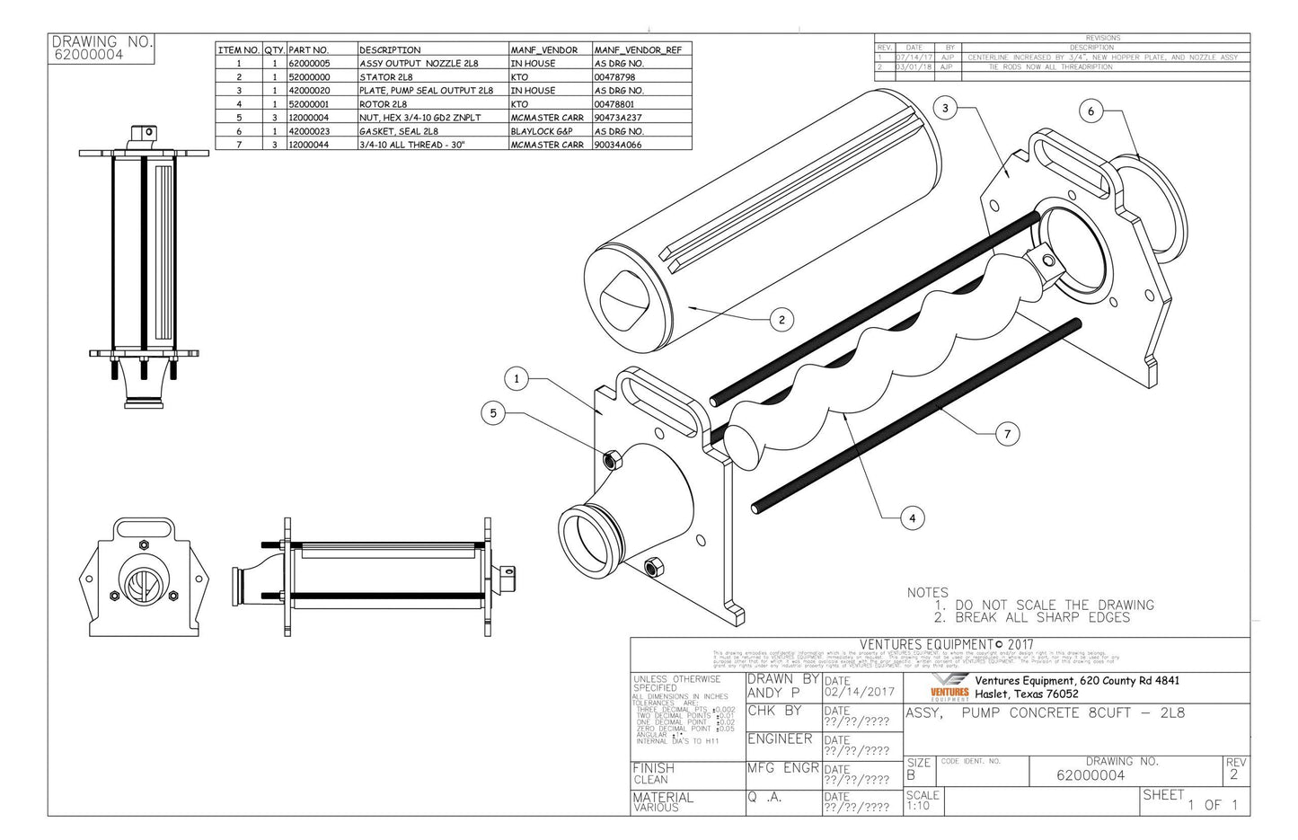Venture 3/8 Special Skid Steer Mounted Grout Pump (SSU) With Cavity Pump | Hopper Fill Height 30" | For Skid Steer