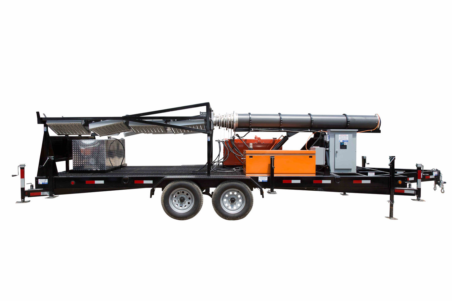 Larson Electronics 112' Hydraulic Megatower™ Light Plant - 33' Trailer - (20) LED Lamps - 20KW Genset - Auto Retract
