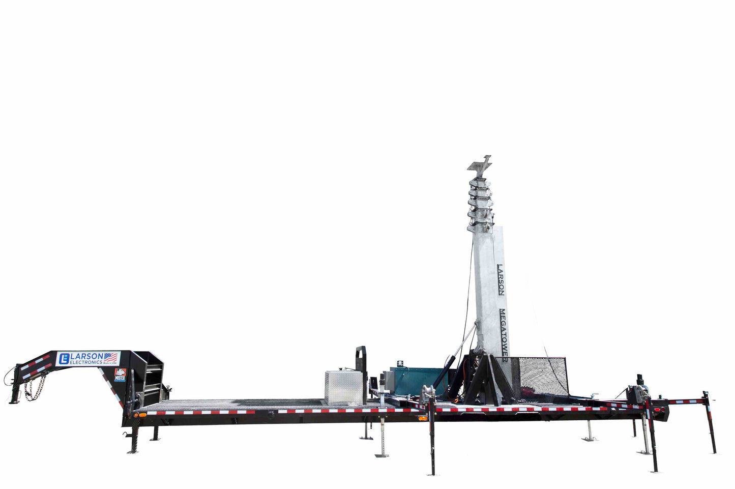 Larson Electronics 40' Self-contained Megatower™ on Skid Mount - 200lbs Payload Capacity - Auto Retract - Anchor