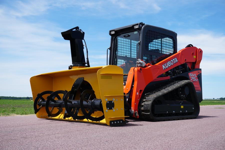 HitchDoc Hydraulic SnowBlower | Model HDS84SS | Width 84" inches | Oil Flow Range 11–35 GPM | For Extreme Duty Skid Steer