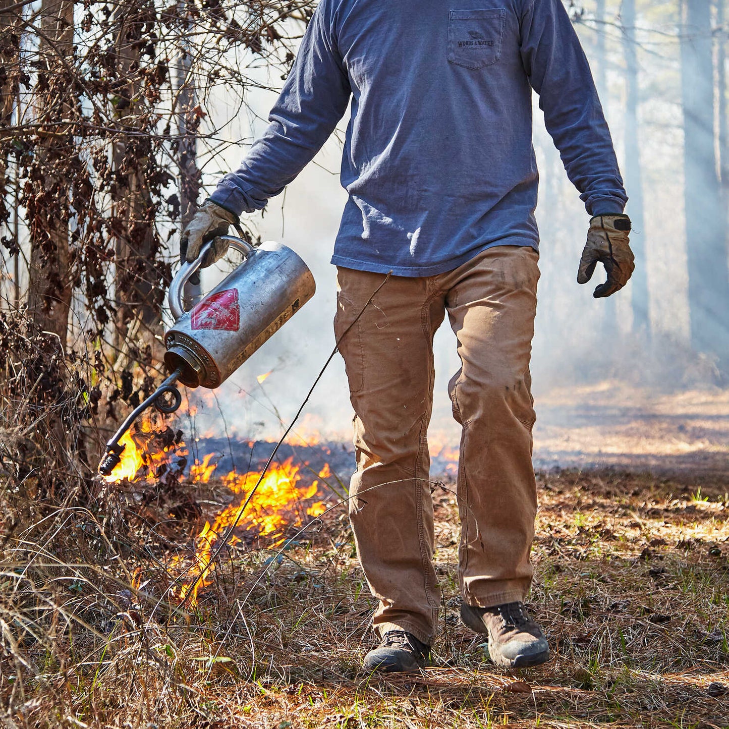 Sure-Seal Classic Double-Bottom Drip Torch | 1.25 Gallon | For Controlled Burns & Wildland Firefighting