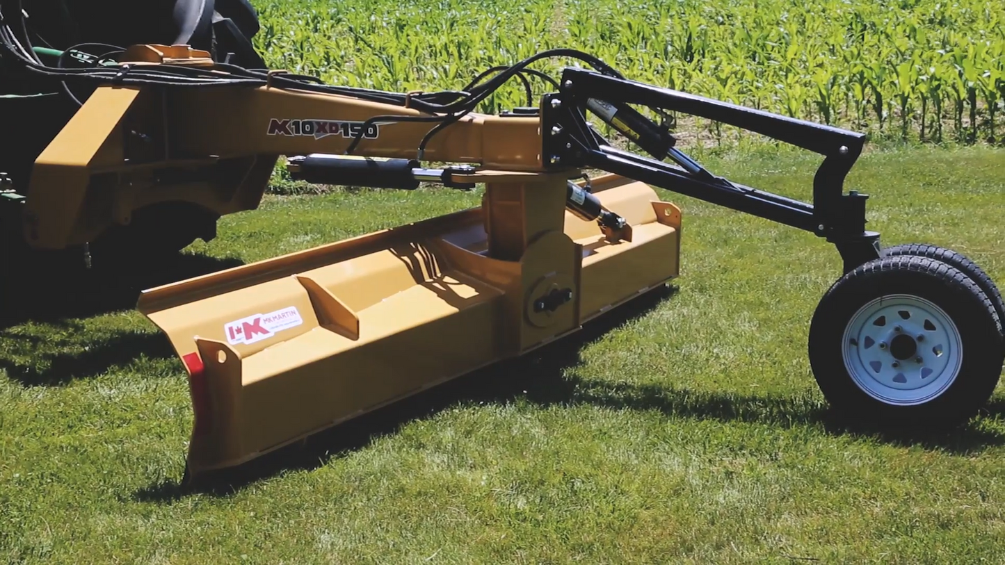 MK Martin | Grader Blades | Model 8XD, 9XD, 9XD, 10XD, MK588OT & MKGB567 | Working Width 60″ – 120″ | 3‑Point Hitch | Horsepower 30 – 150 HP | For Tractors
