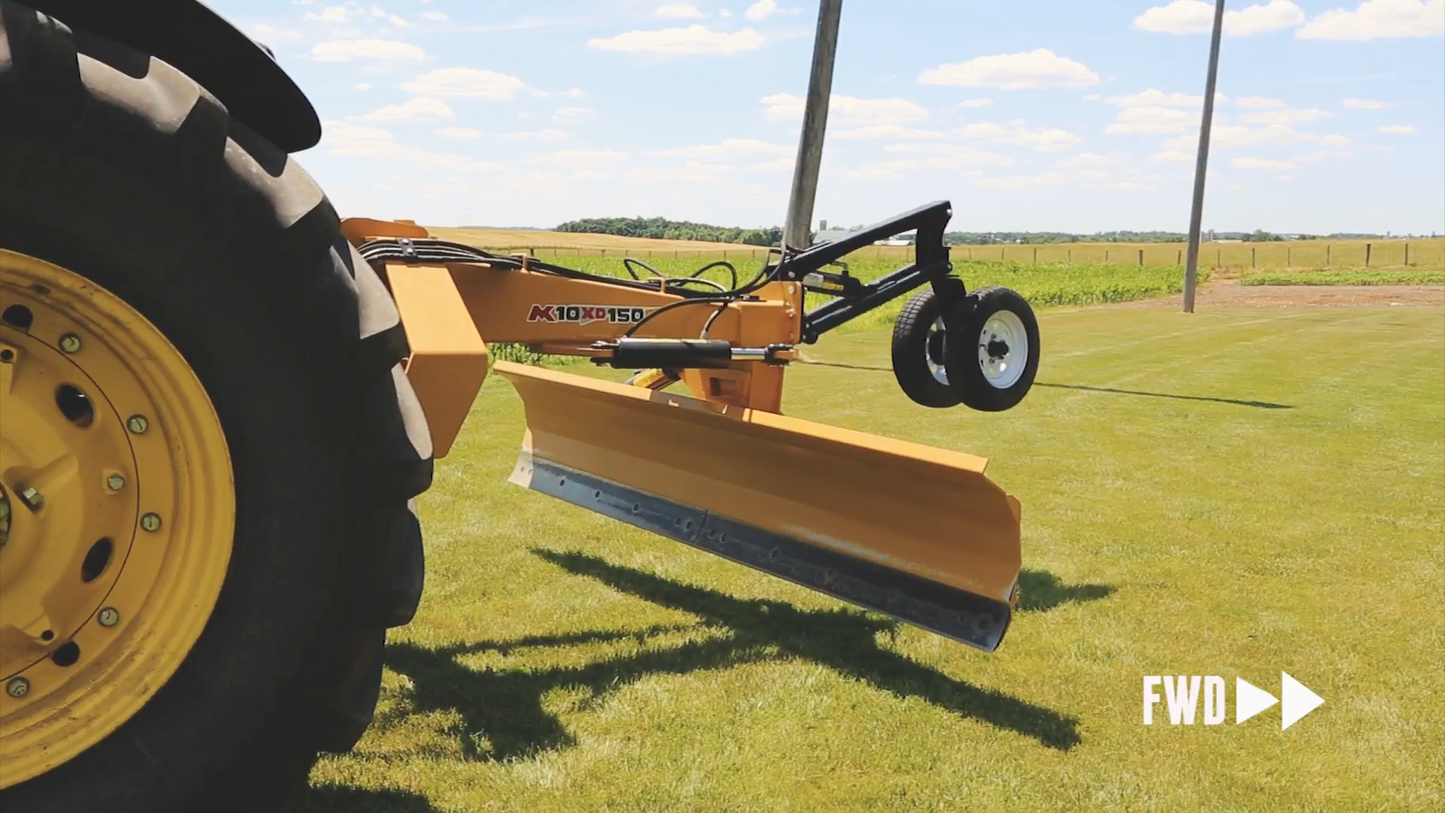 MK Martin | Grader Blades | Model 8XD, 9XD, 9XD, 10XD, MK588OT & MKGB567 | Working Width 60″ – 120″ | 3‑Point Hitch | Horsepower 30 – 150 HP | For Tractors