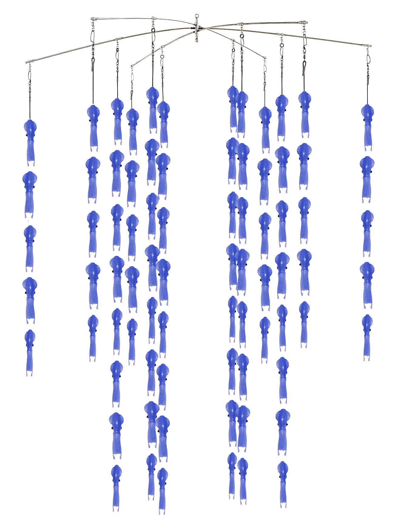 Fish Razr Tackle Compact Phat Dredge With 80 Phat Squid | 28" heavy-duty Dredge Bar