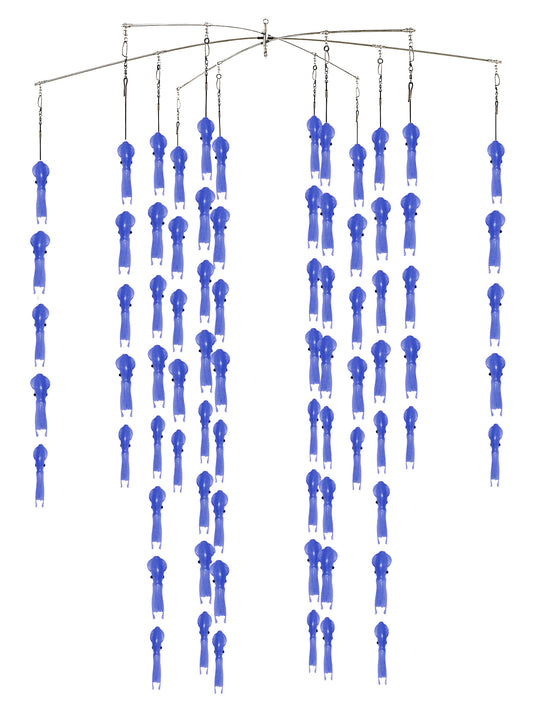 Fish Razr Tackle Compact Phat Dredge With 80 Phat Squid | 28" heavy-duty Dredge Bar