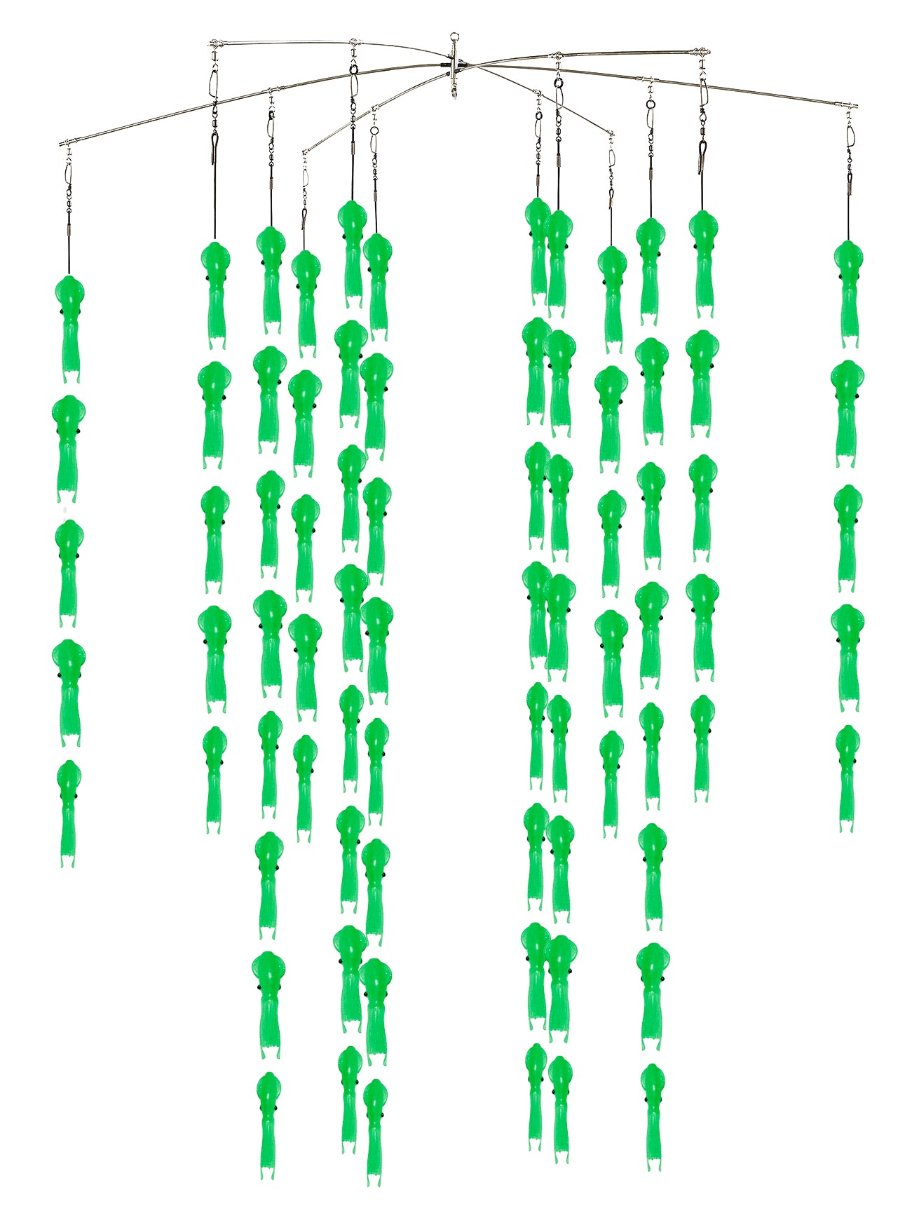 Fish Razr Tackle Compact Phat Dredge With 80 Phat Squid | 28" heavy-duty Dredge Bar