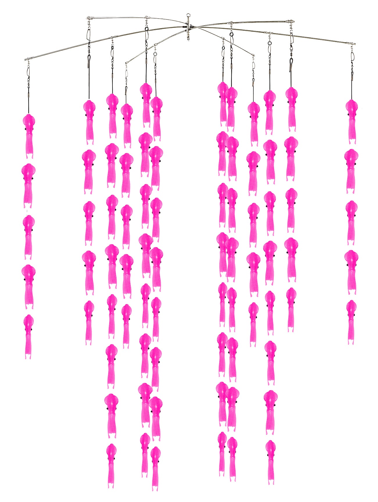 Fish Razr Tackle Compact Phat Dredge With 80 Phat Squid | 28" heavy-duty Dredge Bar