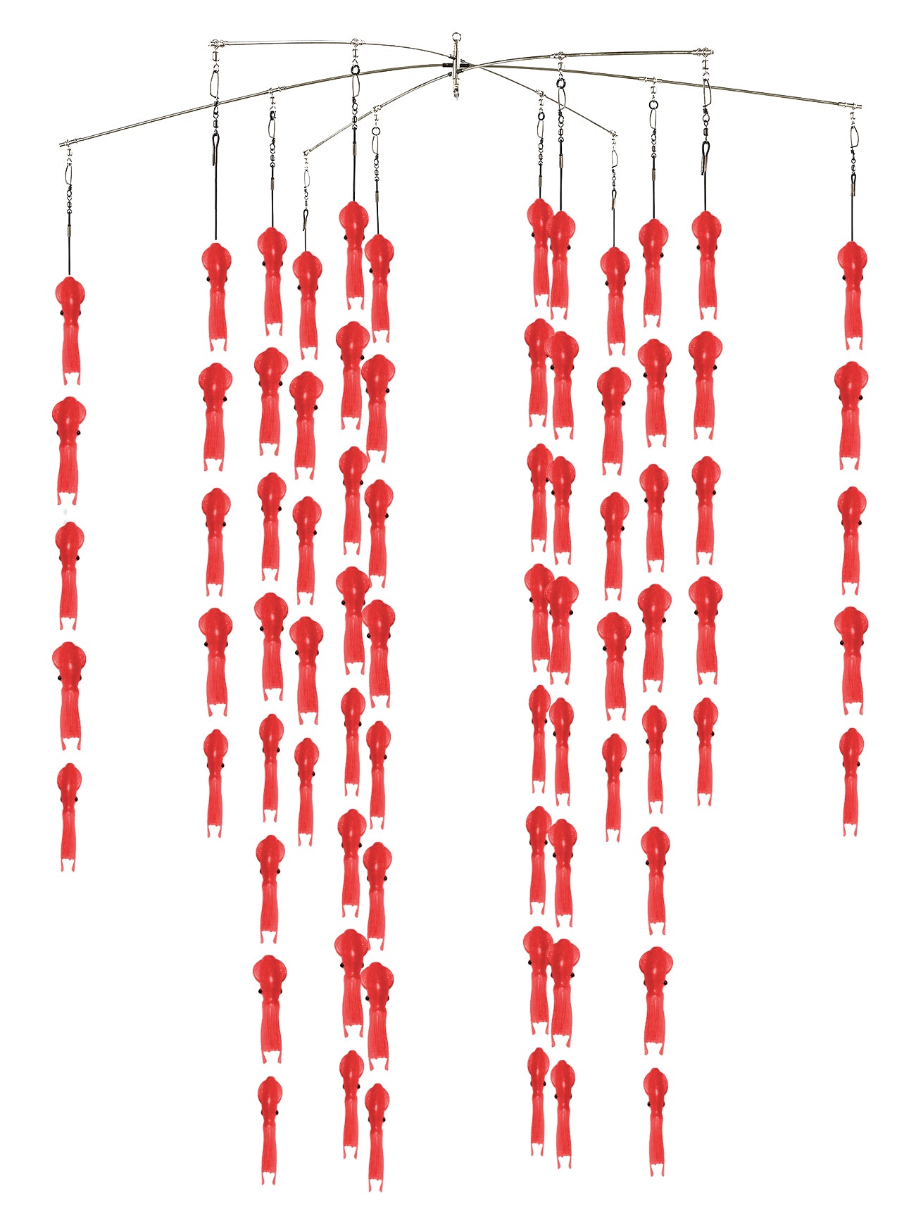 Fish Razr Tackle Compact Phat Dredge With 80 Phat Squid | 28" heavy-duty Dredge Bar