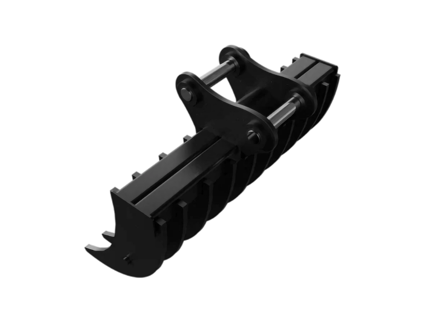 Loflin Fabrication | Frost Tooth 3 Tine Ripper & 36" 42" & 48" Width Double-Sided Root Rake | Heavy-Duty Teeth | For Mini Excavators