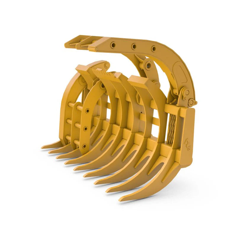 NM Attachments Grapple with Rake | Model EG Series | Width Varies by Tine Spread | Machine Size 6–22.5 Tons | For Excavators