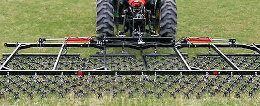 Ogden Metalworks Hydraulic Fold Drag Harrows | Model HC Series | Working Width 16'-30' | For Tractors