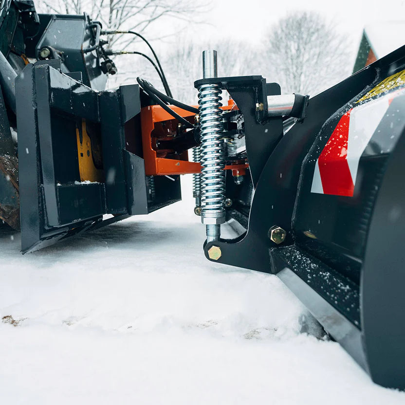 Titan Attachments Hydraulic Dozer Blade | 79″–92″ Width | 28° Hydraulic Angle | 497–559 lb | 10–25 GPM Flow | For Skid Steers