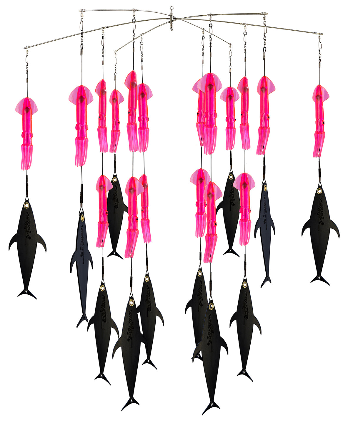 Fish Razr Tackle Flapz And Squid | 38" Dredge Bar | (18) 9" Squid | (12) Flapz | |
