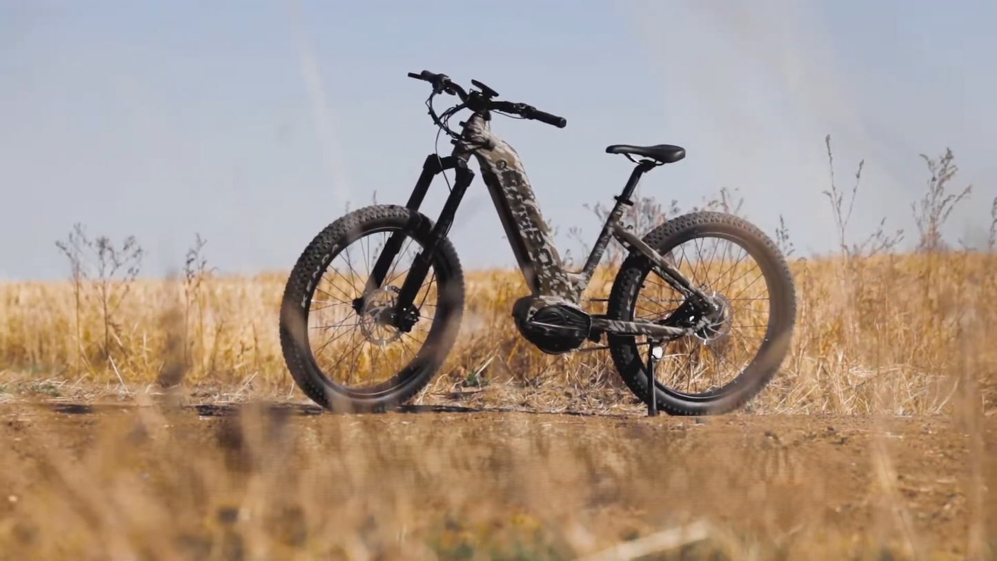 Rambo | E-Bike | Model Bushwacker 2.0 | Width 26" Tires | 1000W Mid-Drive Motor | Up to 118-Mile Range | 48V 15Ah LG Battery