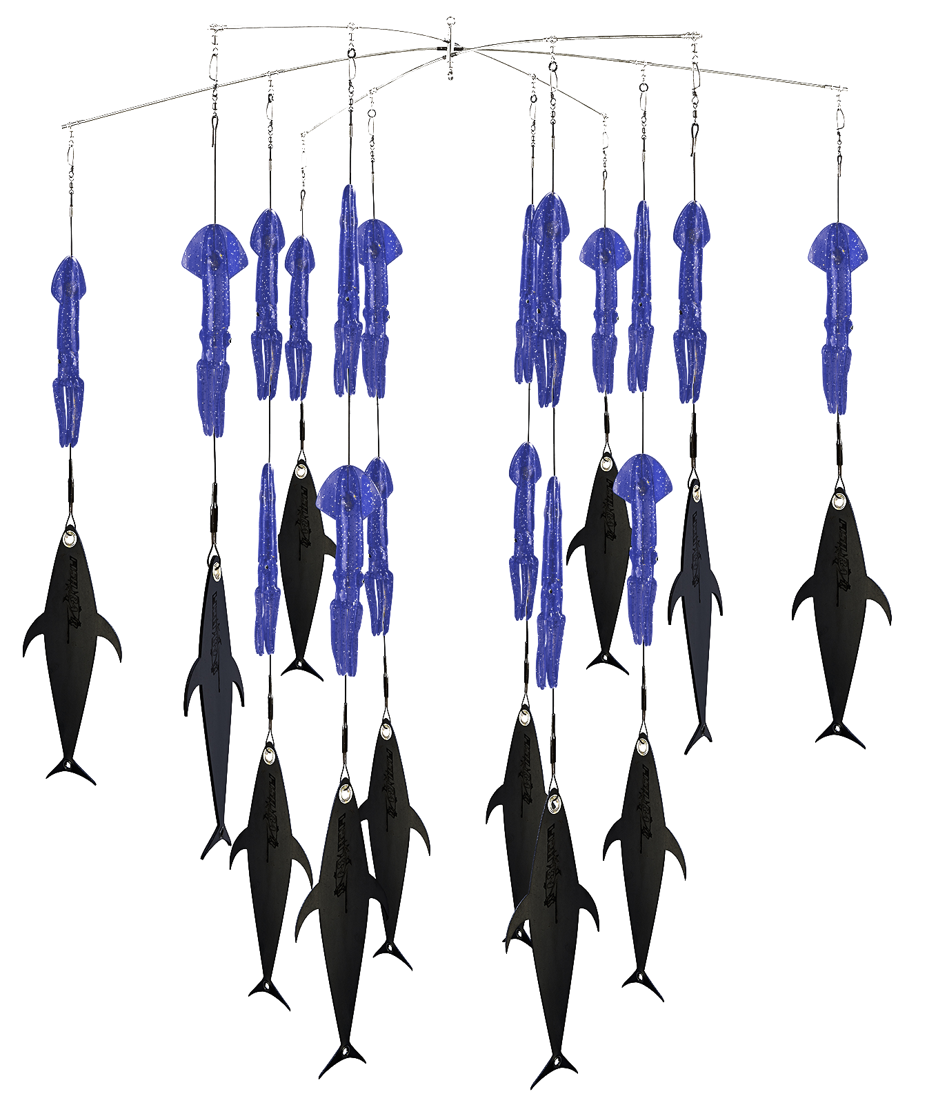 Fish Razr Tackle Flapz And Squid | 38" Dredge Bar | (18) 9" Squid | (12) Flapz | |