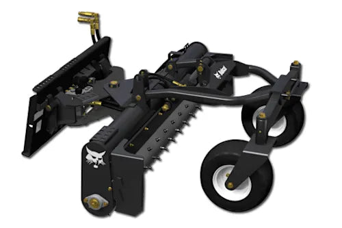 Top Dog Attachments Soil Conditioner | Manual & Hydraulic Angle | Width 72" & 84" | Replaceable Teeth | Oil Flow Range 13 to 37 GPM | For Skid Steer