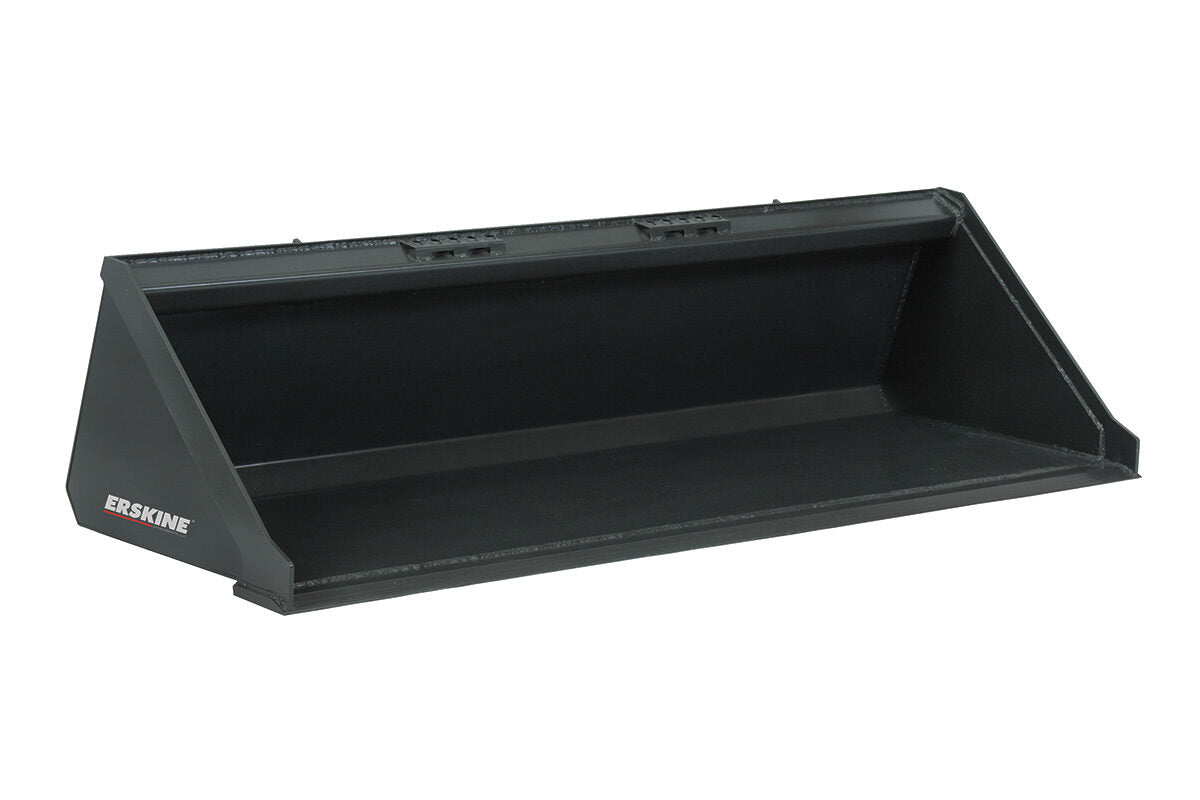 Erskine Low Profile Material Bucket | Widths 66” To 84” | 8–30+ GPM | Up to 75 HP | For Skid Steer & Tractor