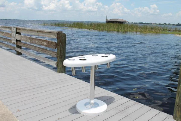 RIO MARINE CUSTOMS | Rough Water Rocket Launcher | Model RWRL01 | 37" W x 15" D x 30.5" H | 15° or 30° Rod Holders | For Fishing Boats
