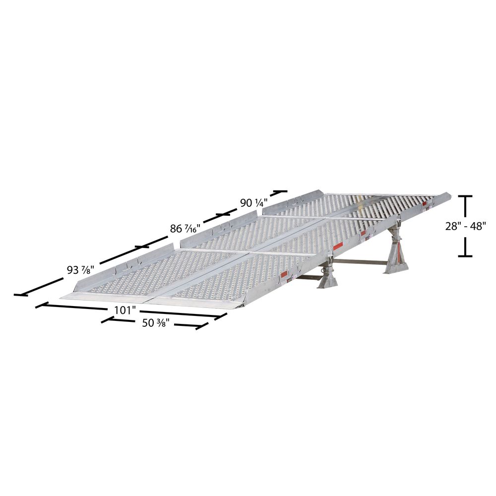Heavy Duty Ramps | Modular Yard Ramp System | Model 18-101-270-06-MYR | Width 84" Inches | Adjustable Height 15"–48" | Horsepower 23 HP | For Box Trucks, Trailers & Loading Docks