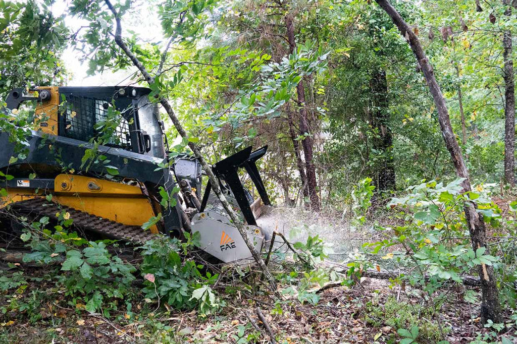 FAE | DML/SSL VT & BL & SONIC & BL/SONIC Forestry Mulcher | Models 150 To 175 | Width 58" to 67.7" | Hydraulic Flow 60–125 | For Skid Steer Loaders