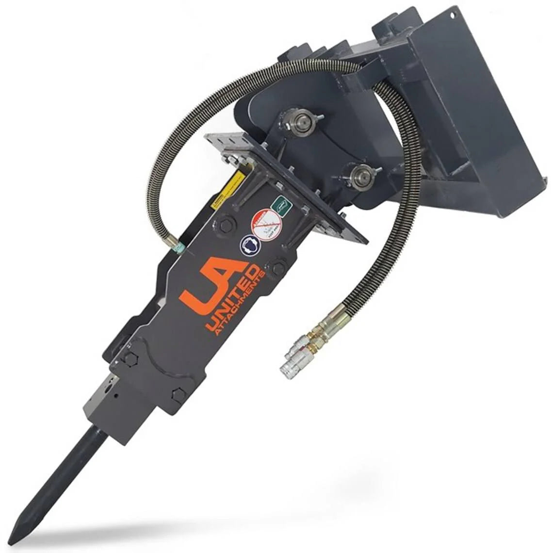 Titan Attachments Ua-750 Hydraulic Breaker W/ Skid Steer & Excavator Combo Mount Plate For Excavator