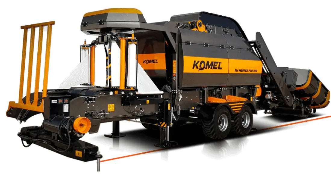 Komel RK Master 700 PRO Round Baler | Bale Width 39" inches | Engine Power 40 kW & 100 HP | For Tractors & Electric Systems