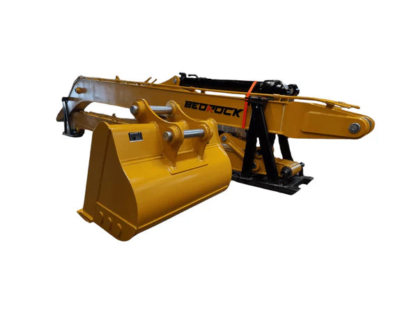 Bedrock Attachments Long Reach Arm and Boom | Model ELJD210-18-SC | Reach 59' Ft | Machine Size 21-24 Tons | For Excavators John Deere 210/Hitachi ZX210