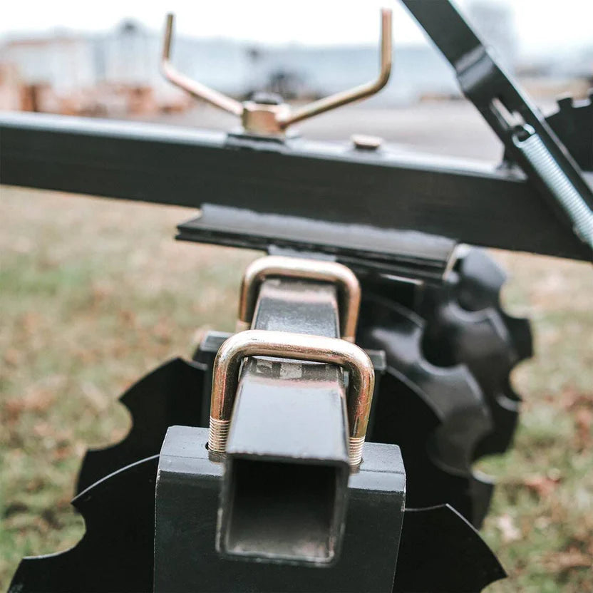 Titan Attachments Disc Harrow | 4' Working Width | 16" Notched Discs | 2" Ball Hitch | Min. 18 HP / 350cc ATV Required | For ATV Tow-Behind
