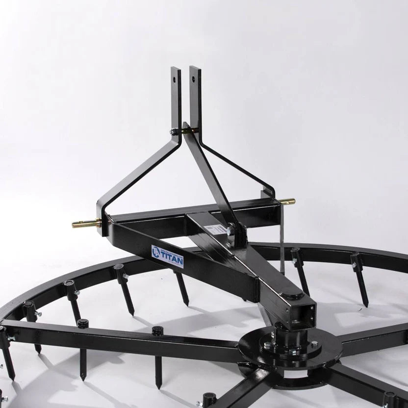 Titan Attachments Arena Spin Harrow | 3 Point Hitch | 75" Width | 35 Hardened Teeth | 273–380 lbs | Horsepower 30 HP | For Tractors