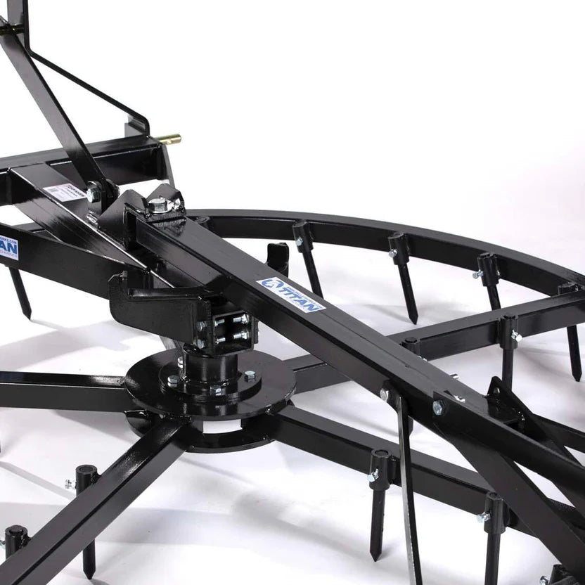 Titan Attachments Arena Spin Harrow | 3 Point Hitch | 75" Width | 35 Hardened Teeth | 273–380 lbs | Horsepower 30 HP | For Tractors