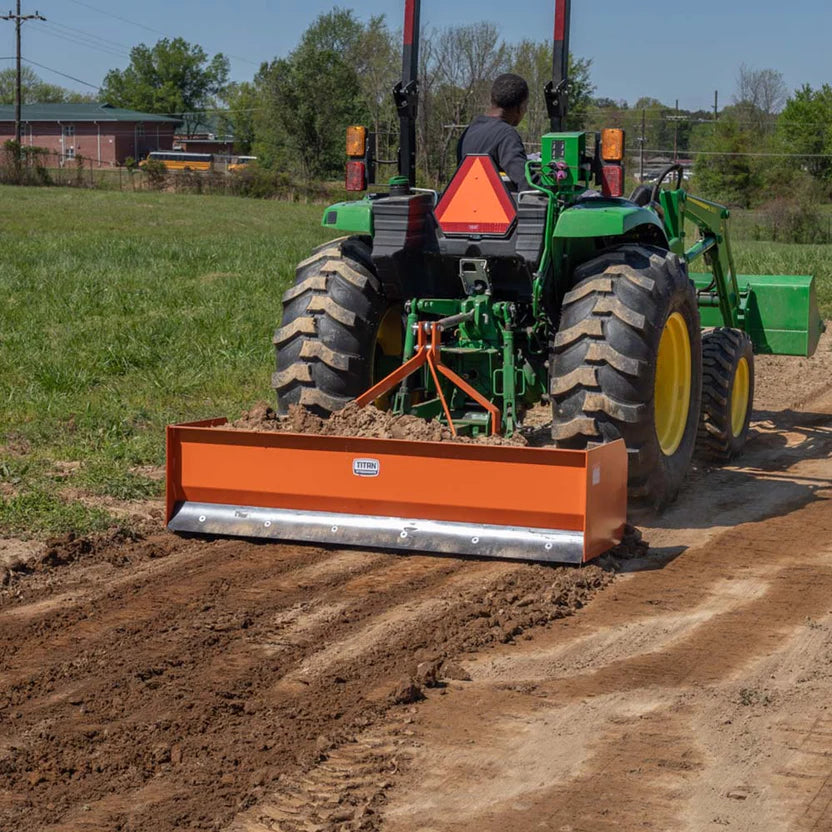 Titan Attachments Box Blade Scraper | Heavy-Duty Steel | 4'–7' Width Options | 296–443 lbs | Horsepower 18–45 HP | For Tractors