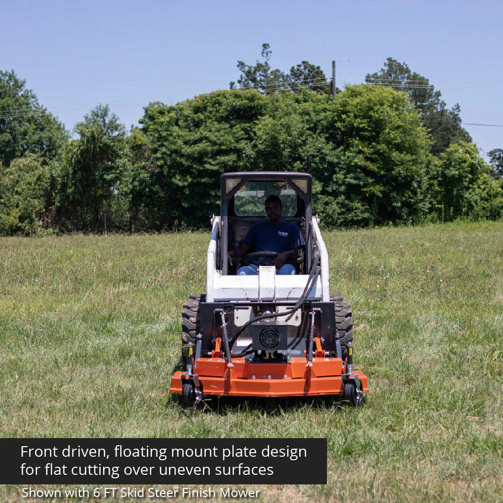 Titan Attachments Finish Mower | Cutting Width 60" & 72" inches | Hydraulic Flow 15-22 GPM | For Skid Steers