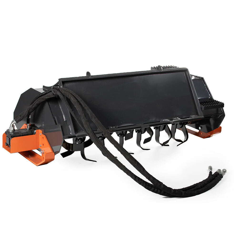 Titan Attachments Rotary Tiller | 60" / 72" Cutting Width Steer For Skid Steer